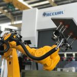 Robotic bending cell system untuk rem press otomatis robot dari lembaran logam
